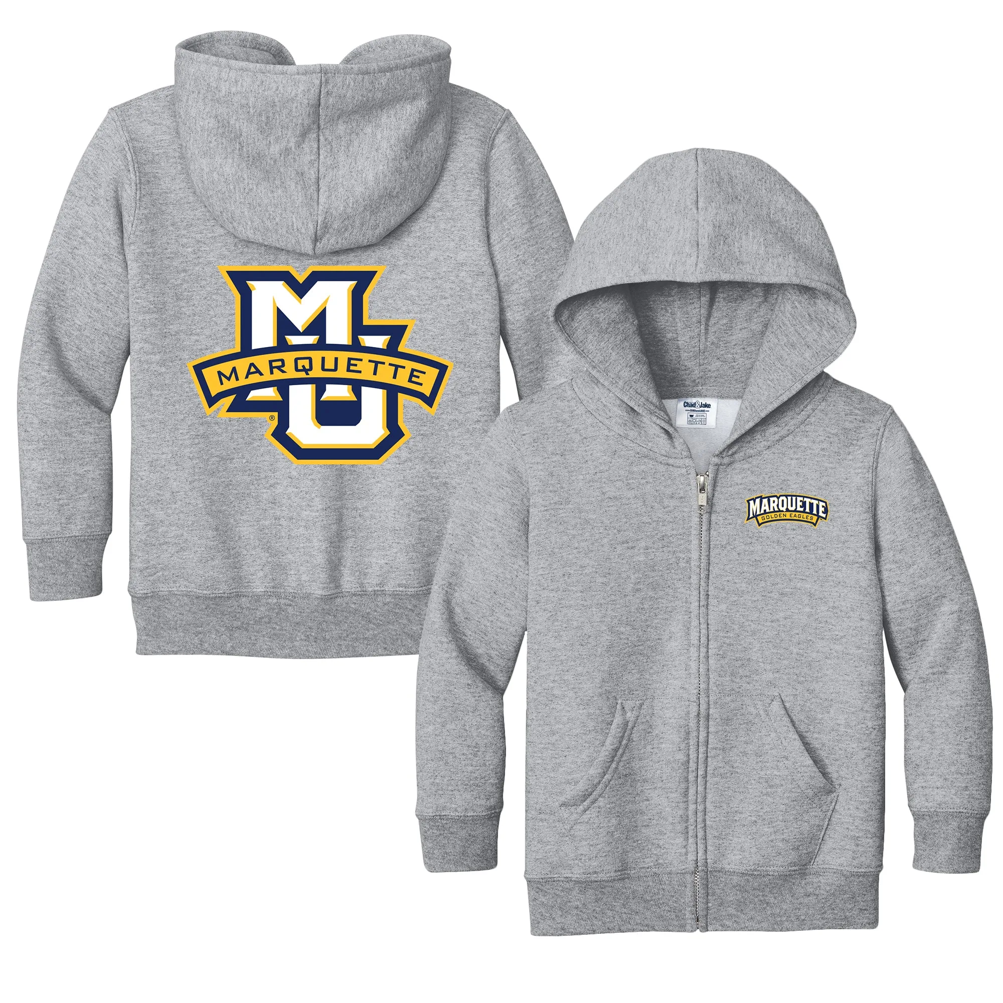 Marquette Golden Eagles Logo Toddler Full-Zip Sweatshirt
