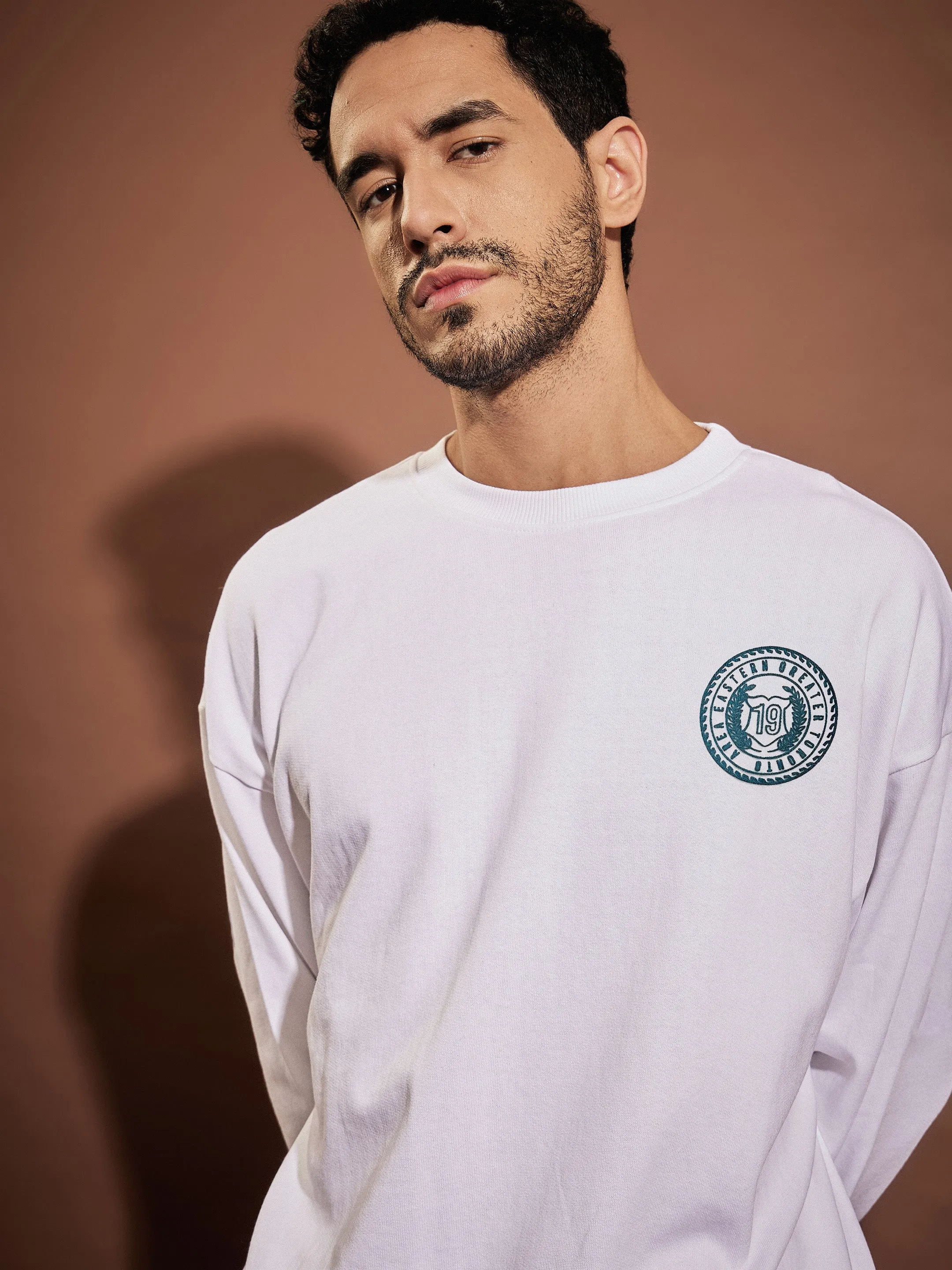 Men White AREA EASTERN Oversized Sweatshirt