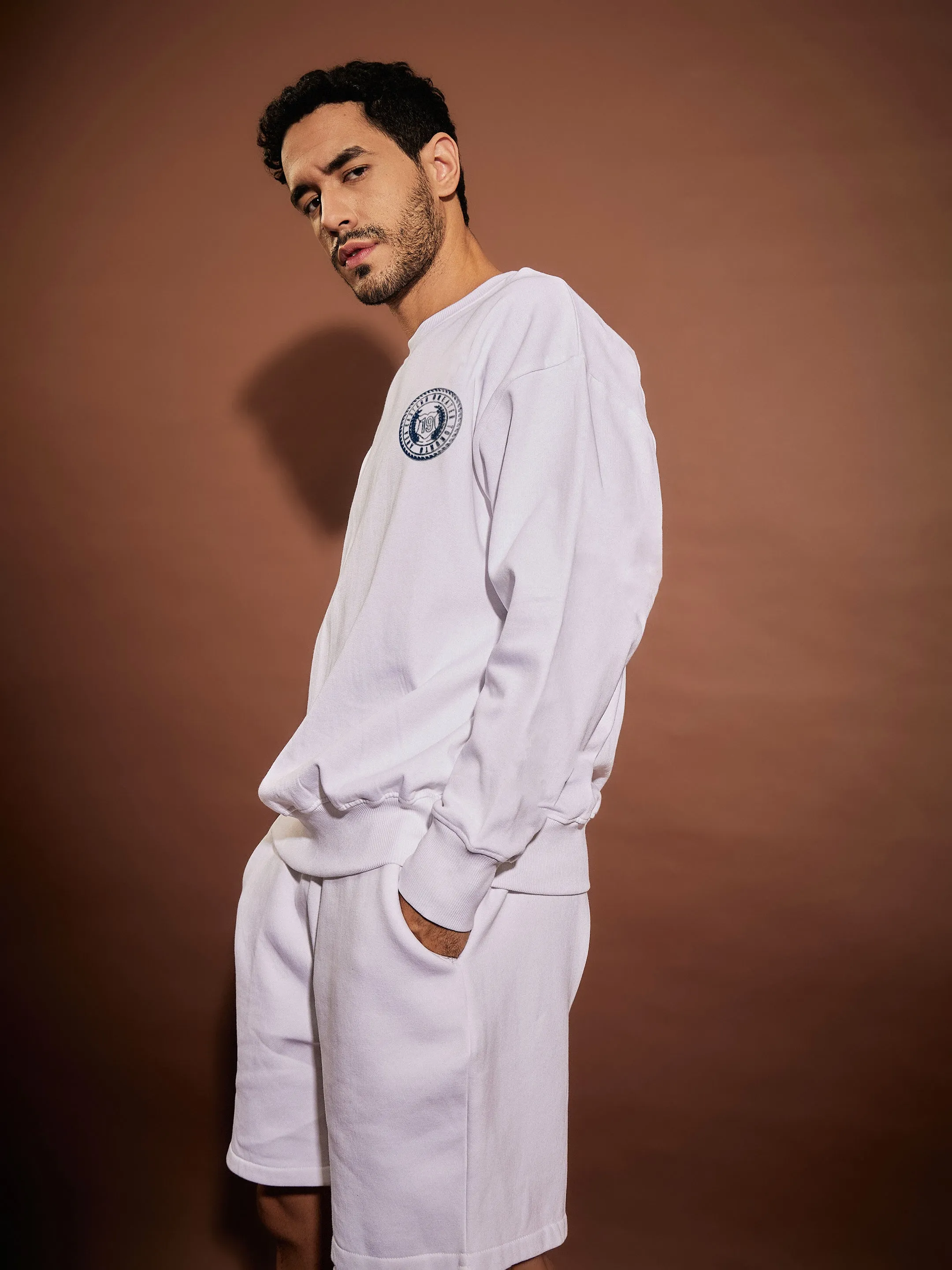 Men White AREA EASTERN Oversized Sweatshirt