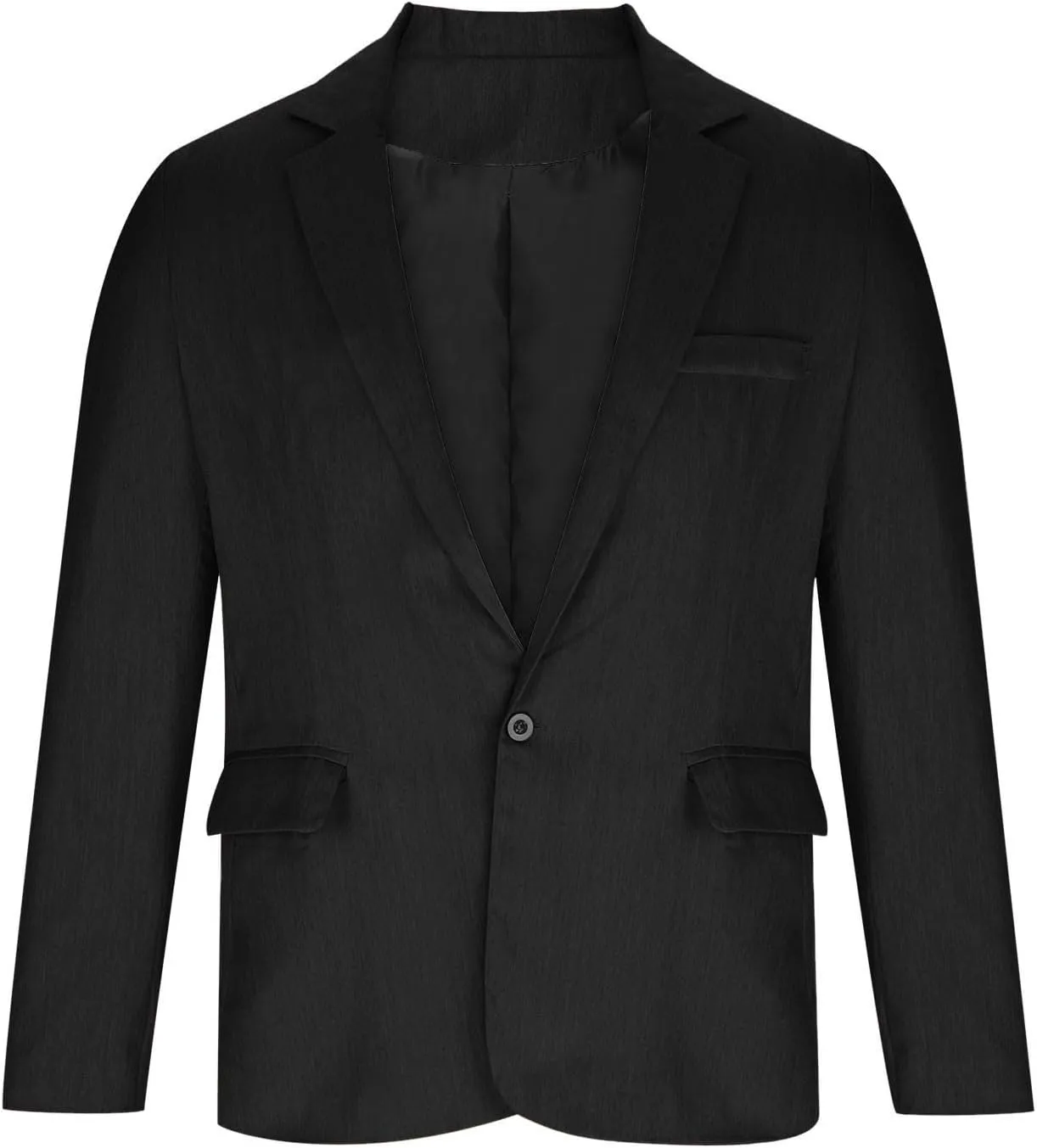 Men's Casual Blazer One Button Unlined Business Work Suit Jackets Multiple Pockets Sport Coat for Party Prom Wedding