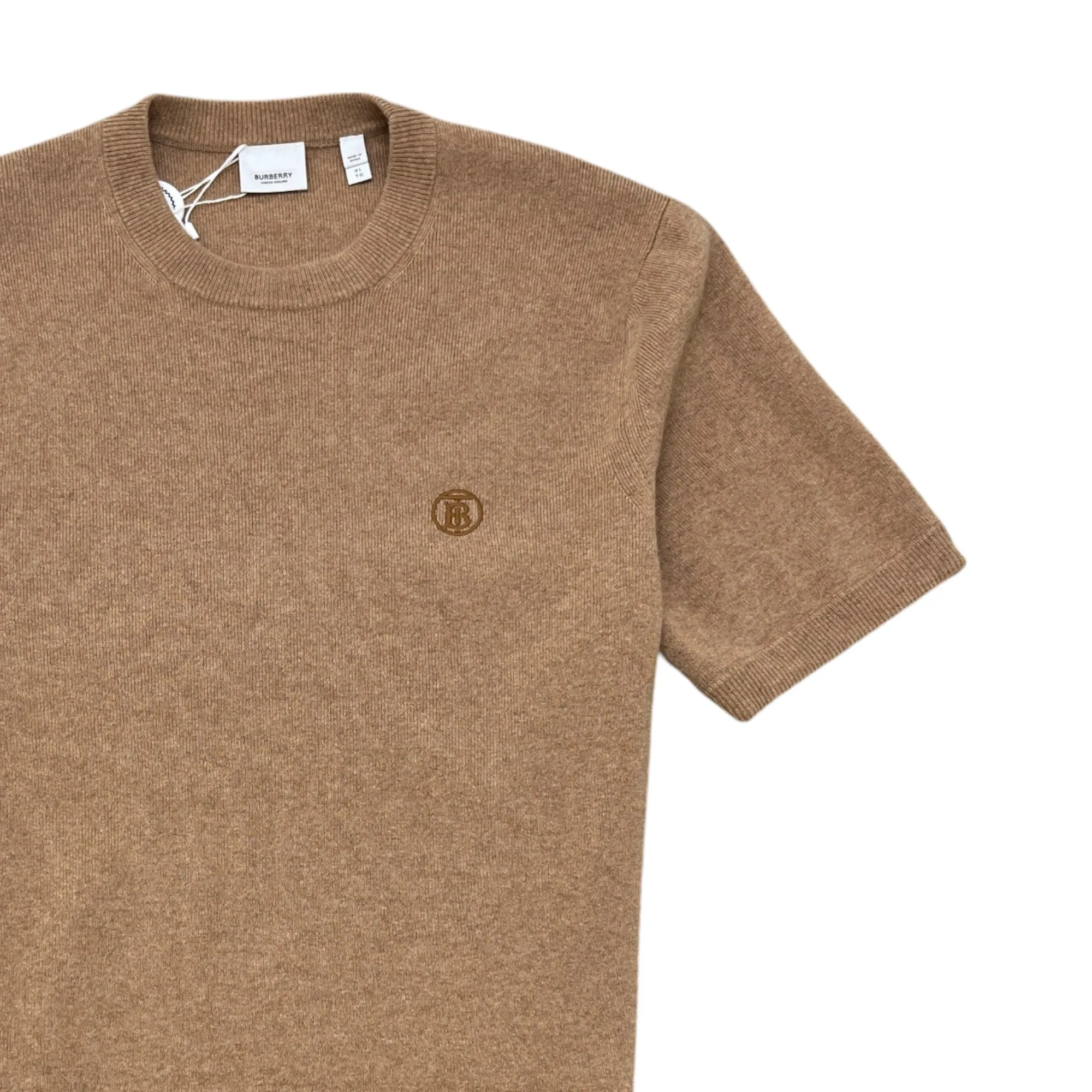 Men's Embroidered Logo Sweatshirt Beige Size XL