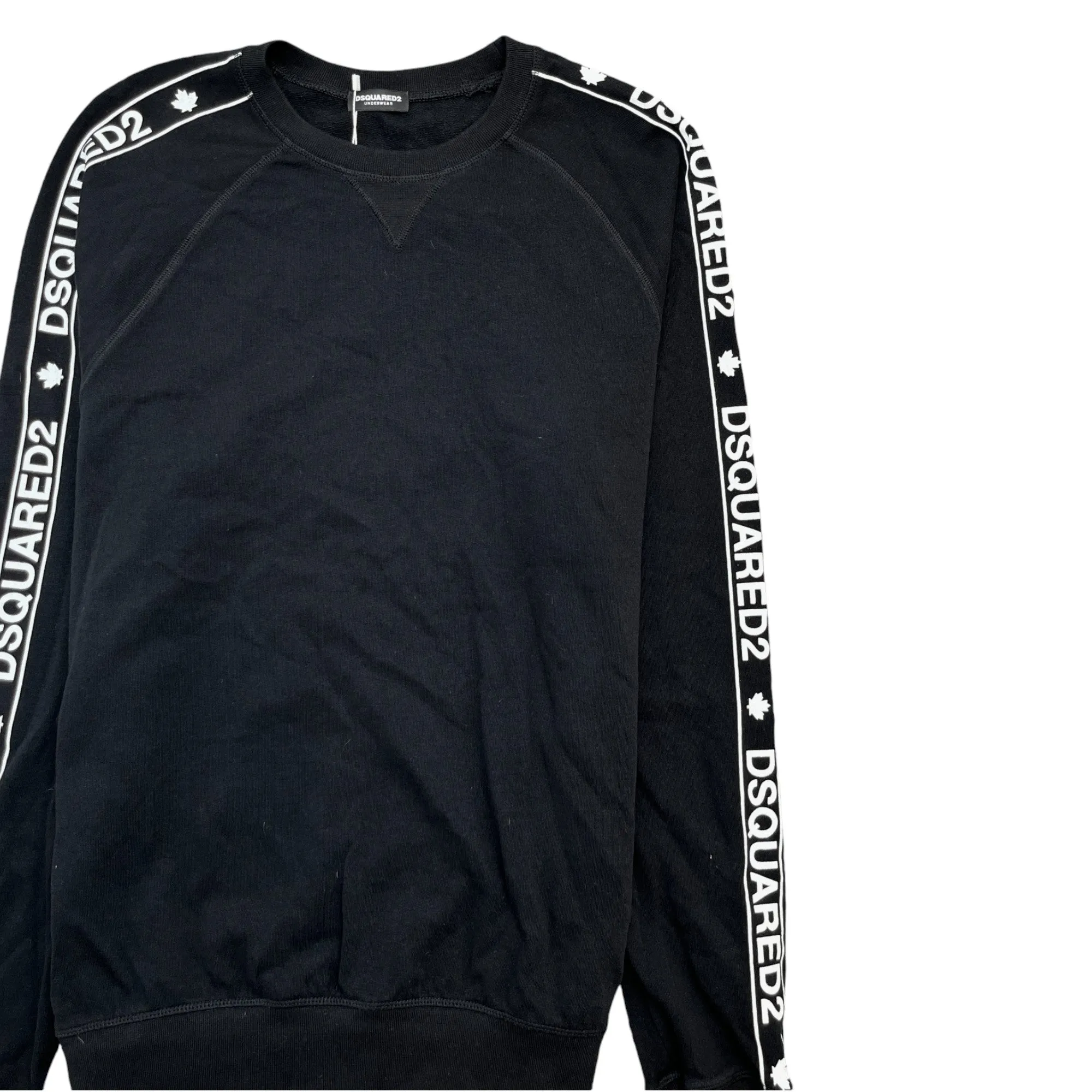 Men's Logo Stripe Sweatshirt Black Size L