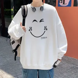 Men's Plus Size Long-sleeved Round Neck Sweatshirt
