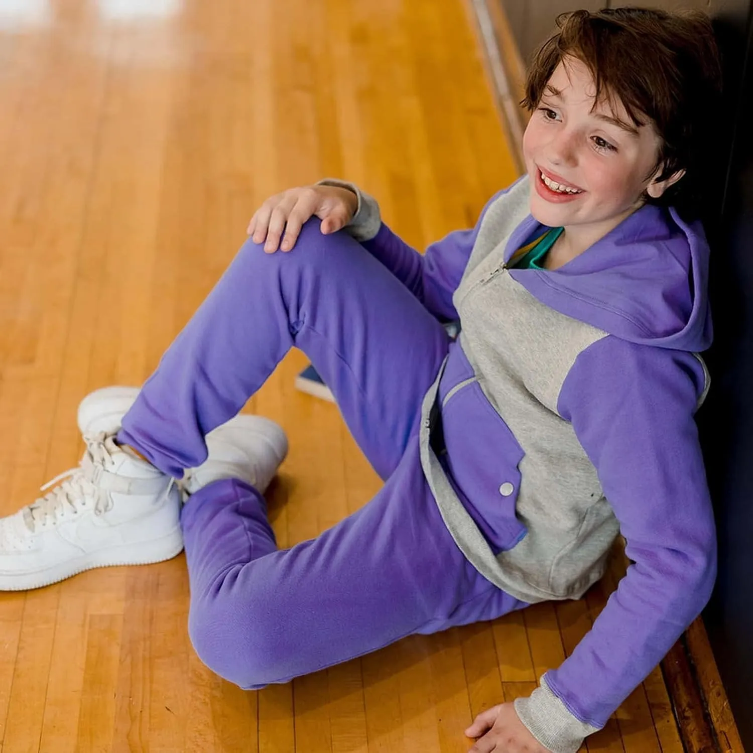 Mightly Boys and Girls' Sweatpants Joggers | Organic Cotton Soft Fleece Track Pants, Stretch Waistband, Fair Trade Certified