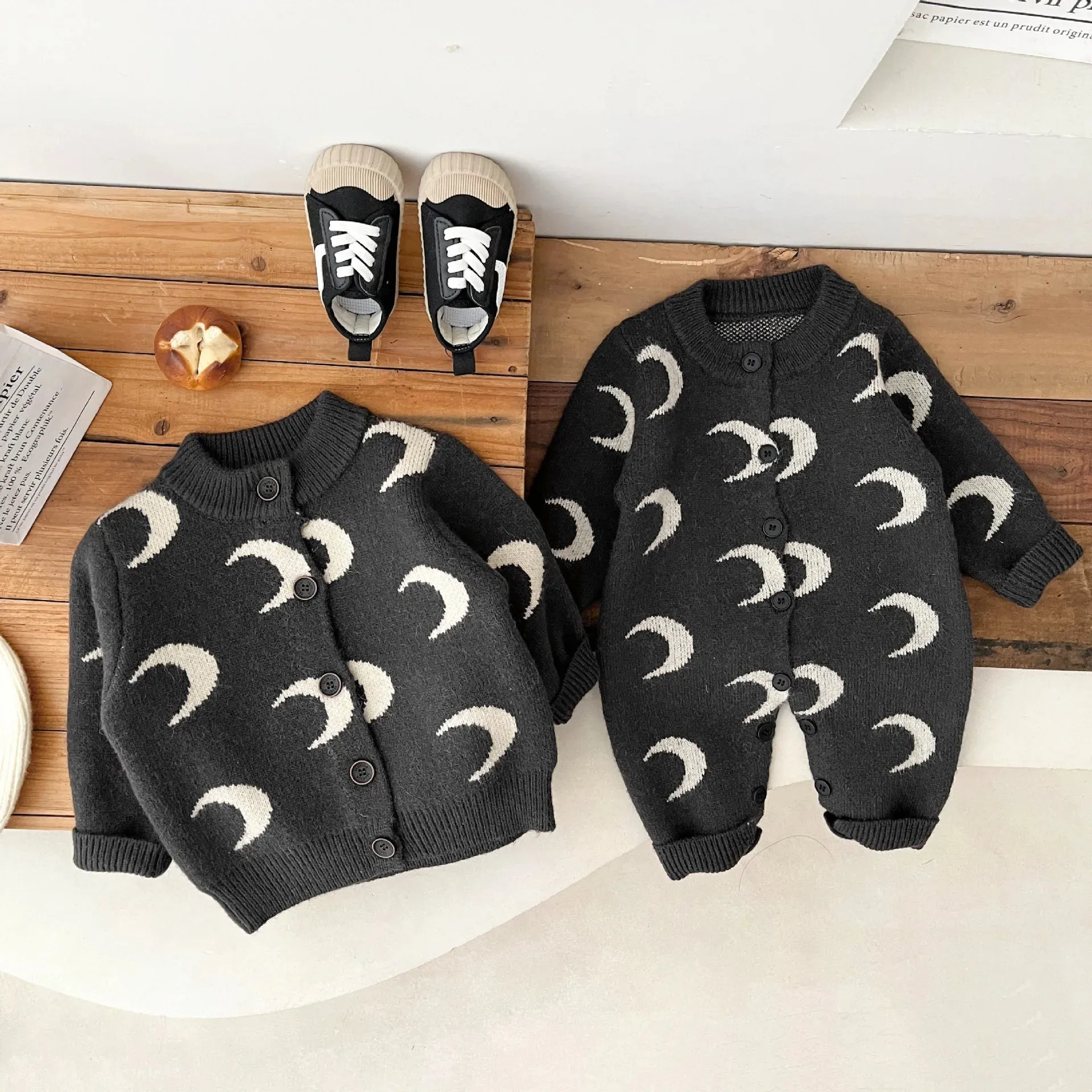 Moon Patterned Cardigan