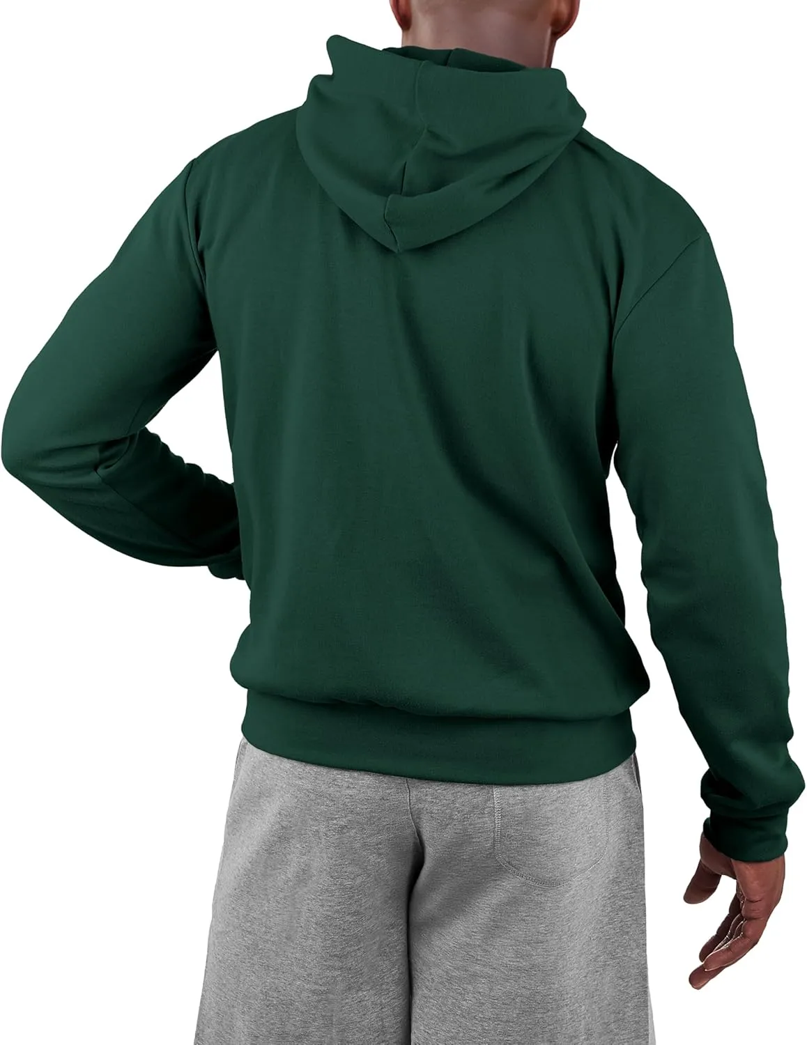 Ohoo Mens Slim Fit Basic Pullover Hoodies Sweatshirt Lightweight Long Sleeve with Kanga Pocket