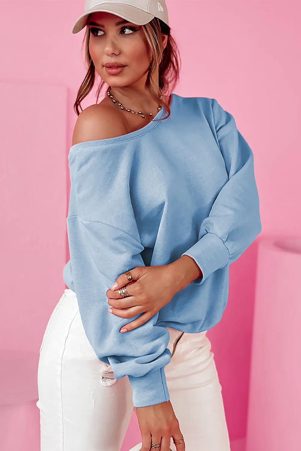 Pale Chestnut Bowknot Dewback Round Neck Sweatshirt