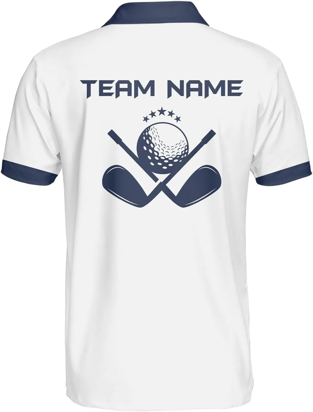 Personalized 3D Funny Golf Polo Shirt for Men Men's Golf Polo Shirts Custom Name and Team Name Golf Polo Gift for Dad