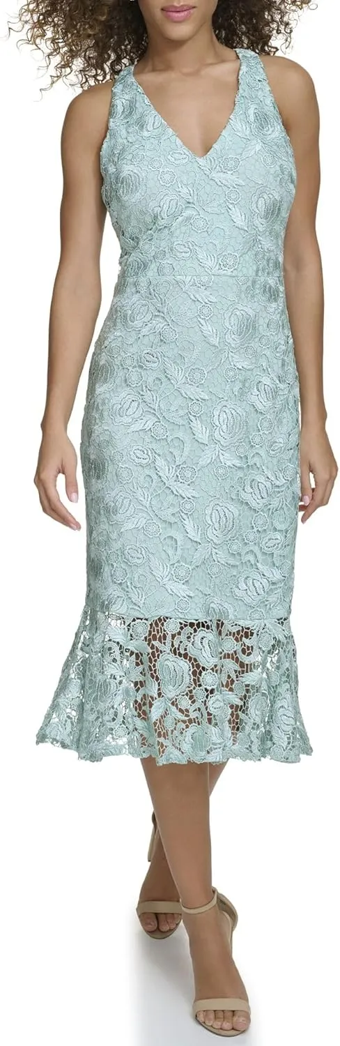 Siena Women's Floral Lace Midi Dress