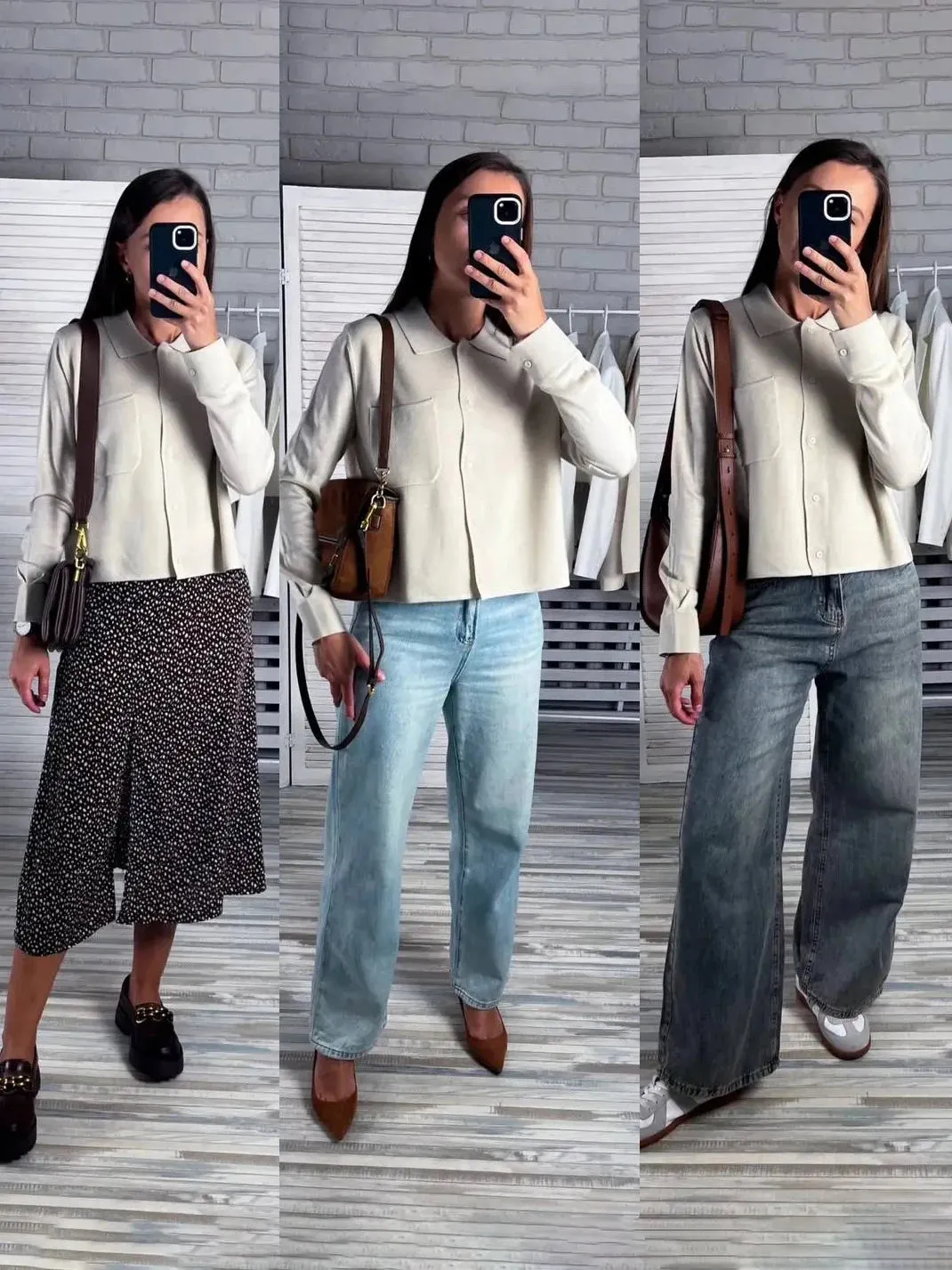 Soliaten Wool Knitted Cardigan Sweater Autumn 2023 New Turn Down Collar French Style Fashion Basic Tops Warm C-175