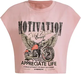 SOLY HUX Women's Y2k Vintage Graphic Short Sleeve Tee Tops Crew Neck Crop Tops for Summer Going Out T Shirts