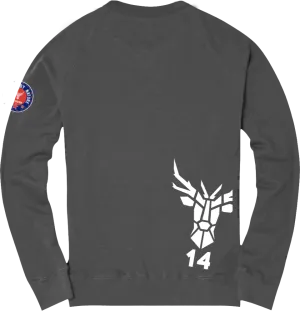 Sweatshirt Round Neck Logo angled flint grey