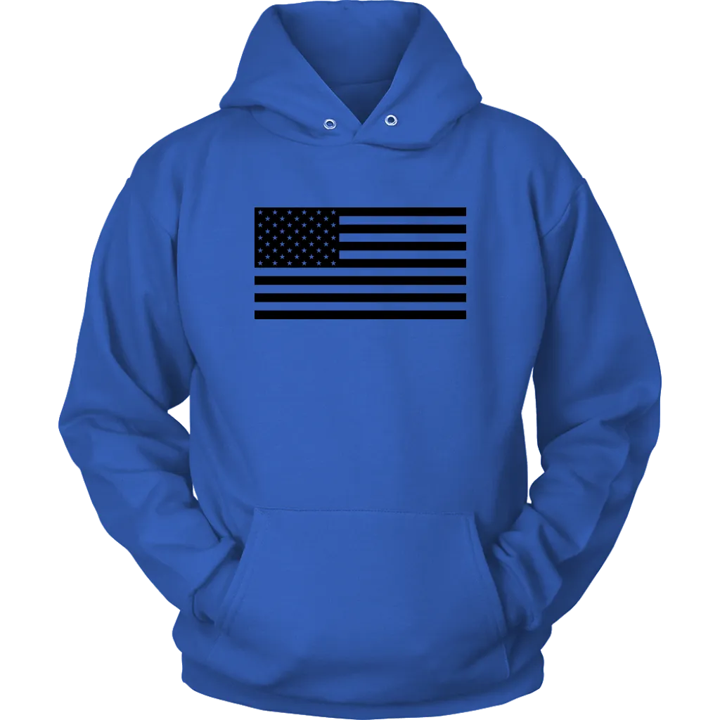 The Black USA Flag Unisex Hoodie