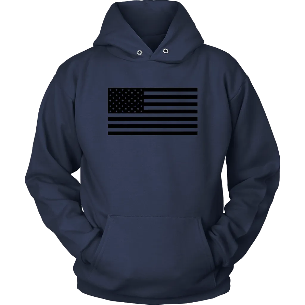 The Black USA Flag Unisex Hoodie