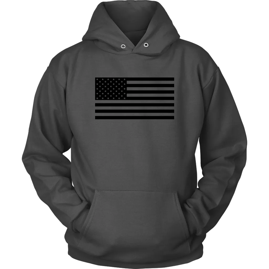 The Black USA Flag Unisex Hoodie