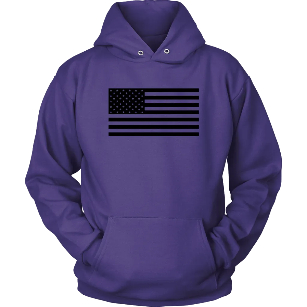 The Black USA Flag Unisex Hoodie