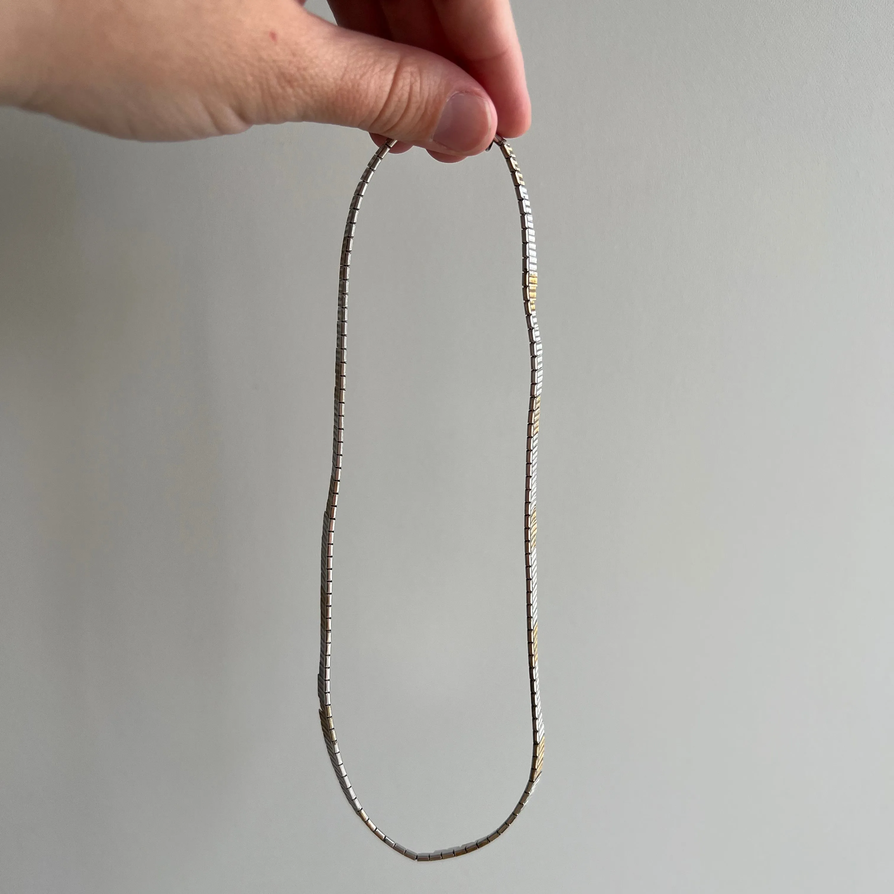 V I N T A G E // cleopatra's collar / sterling silver with gold overlay cleopatra style necklace / just over 15.57" long