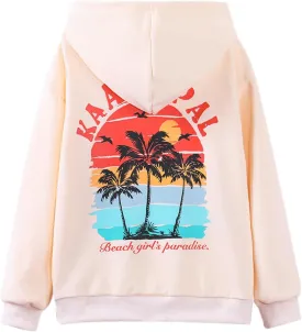 WELAKEN Teen Girls Graphic Hoodie Sweatshirt Long Sleeve Printed Pullover Sweatshirts,6-14