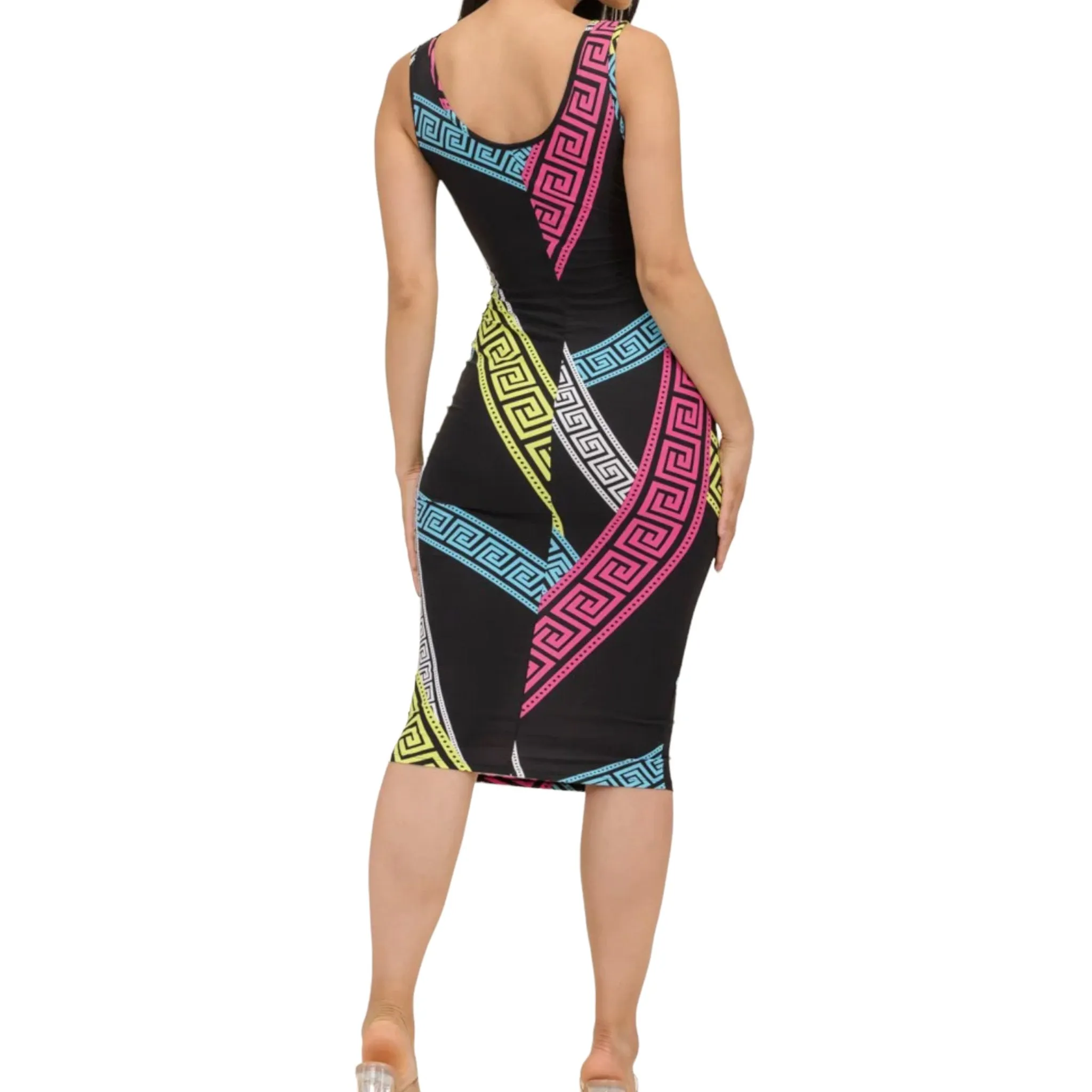 Women's Plus Size 2 Piece Tank Midi Dress and Cardigan Set